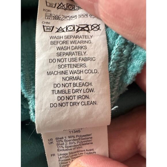 Brooks -Womens Run Happy Size L Stretchy Long Sleeve Turtleneck Thumbholes Green - Picture 7 of 7